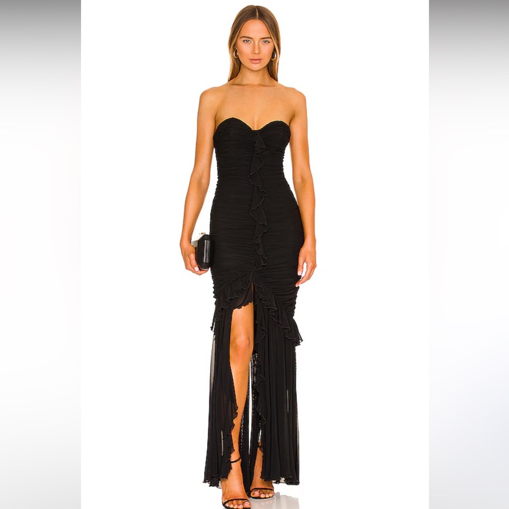NEW MAJORELLE Women's Giules Strapless Gown Black Size S| Non-Slip Neckline